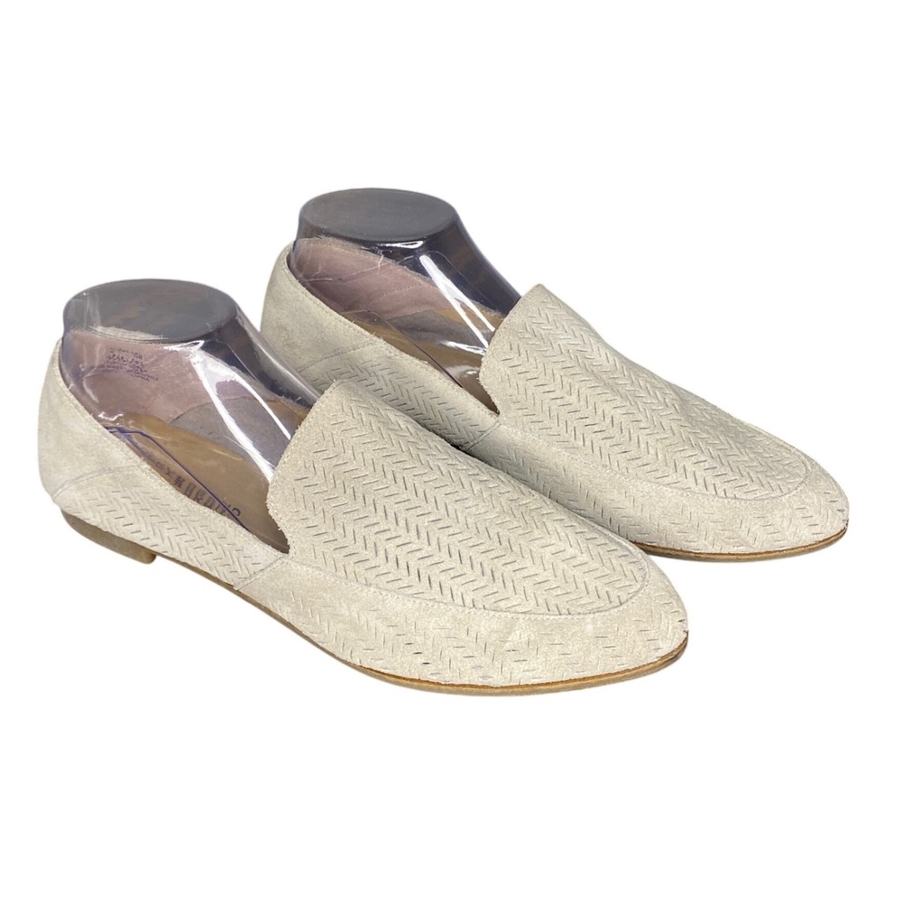Lucky Brand Brogan Womens Suede Leather Perforated Loafer Slip On Shoes Size 9.5